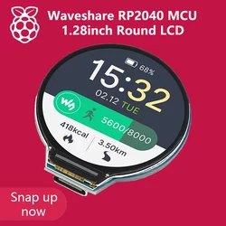 Waveshare Placa MCU RP2040 con LCD circular, acelerómetro y giroscopio