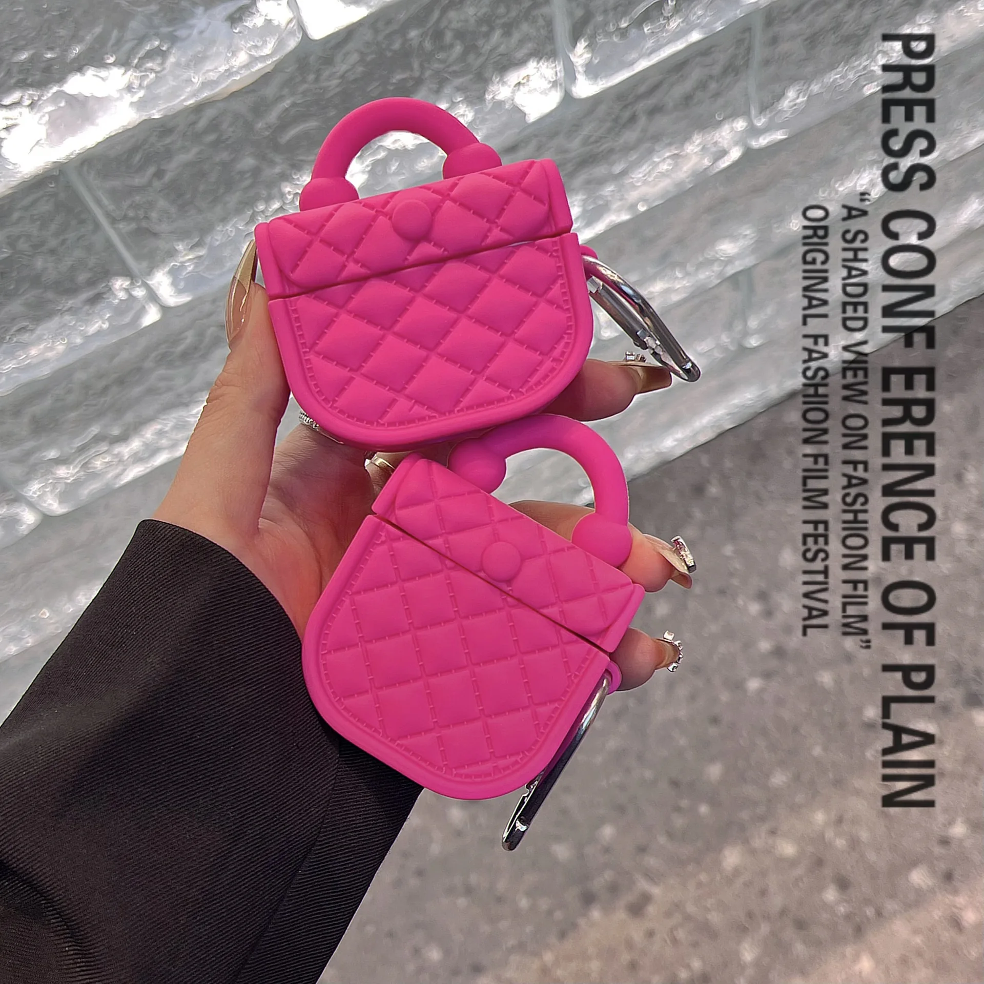 Funda de bolso rosa para AirPods 4 Airpod 1 2 3 Pro Pro2 auriculares Bluetooth caja de carga funda protectora para auriculares ﻿ - imagen 3