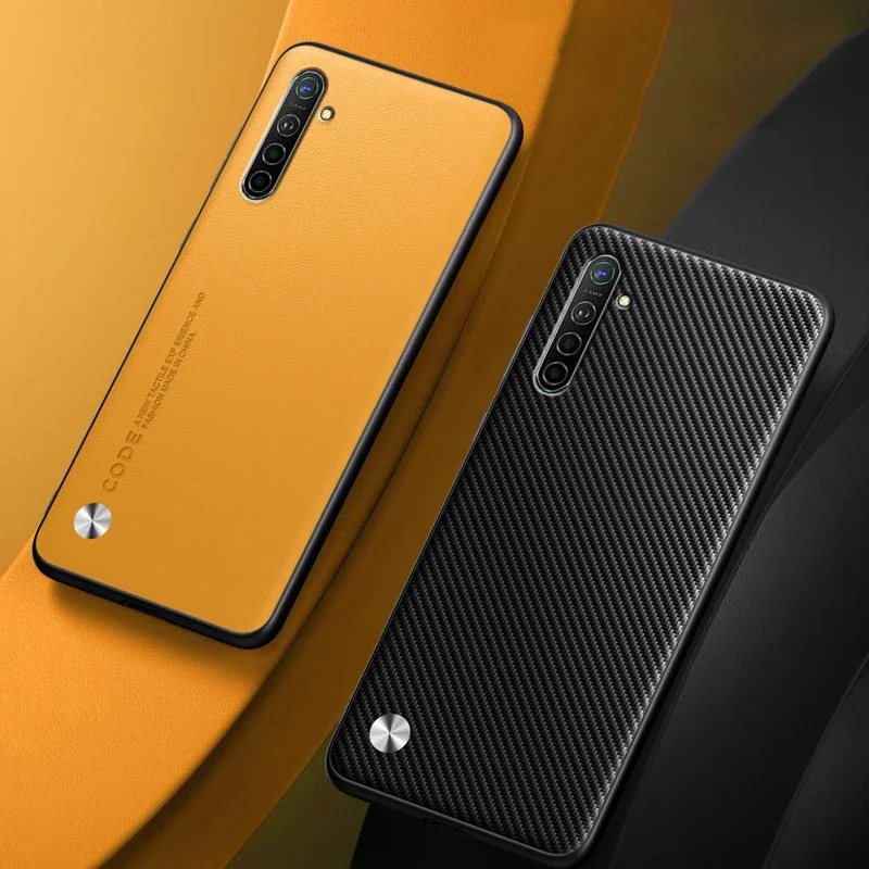 Funda de teléfono de cuero PU de lujo para Realme X2 XT, funda protectora de silicona mate a prueba de golpes para Realme XT RealmeXT RealmeX2 - imagen 2