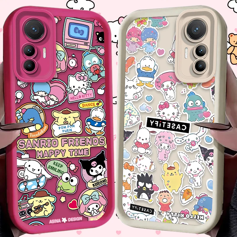 Preciosa funda rosa de Hello Kitty para Xiaomi Poco X7 X6 X5 X3 NFC F7 F6 F5 F3 M7 M6 Pro 4G 5G Mi 12 11 Lite NE 5G 13T 12T 11T 14T Pro