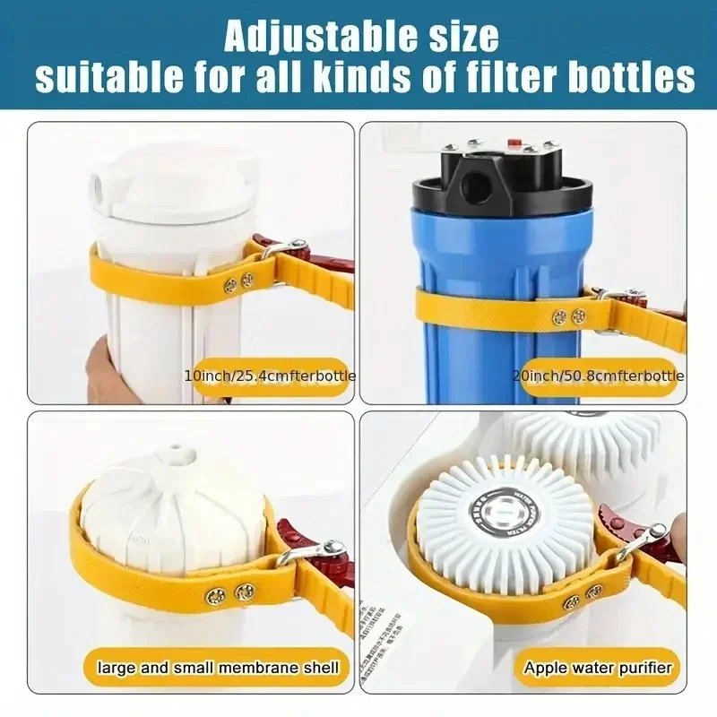 Llave de correa de 6 pulgadas, extractor de filtro de aceite, herramienta de desmontaje ajustable, llave de cadena, abridor de correa, 1 ud. - imagen 5