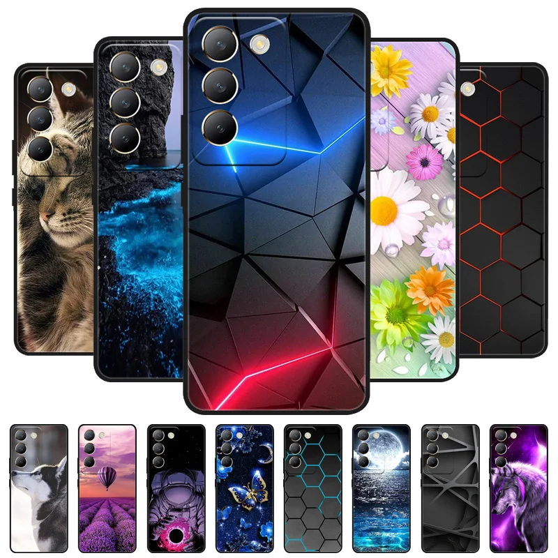 Funda de silicona suave de TPU Para Vivo V40 SE 5G, carcasa protectora, parachoques Para Vivo V40SE