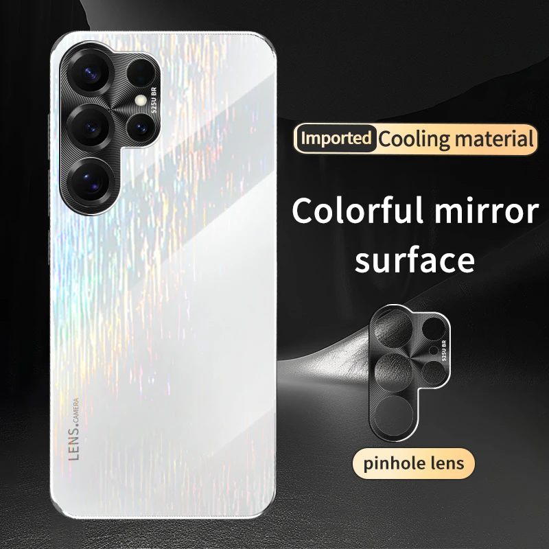 Funda para Samsung S25 Ultra S25 + gradiente Color vibrante sensación de hielo placa trasera acrílica cubierta protectora de lente para Samsung S25 Plus - imagen 2