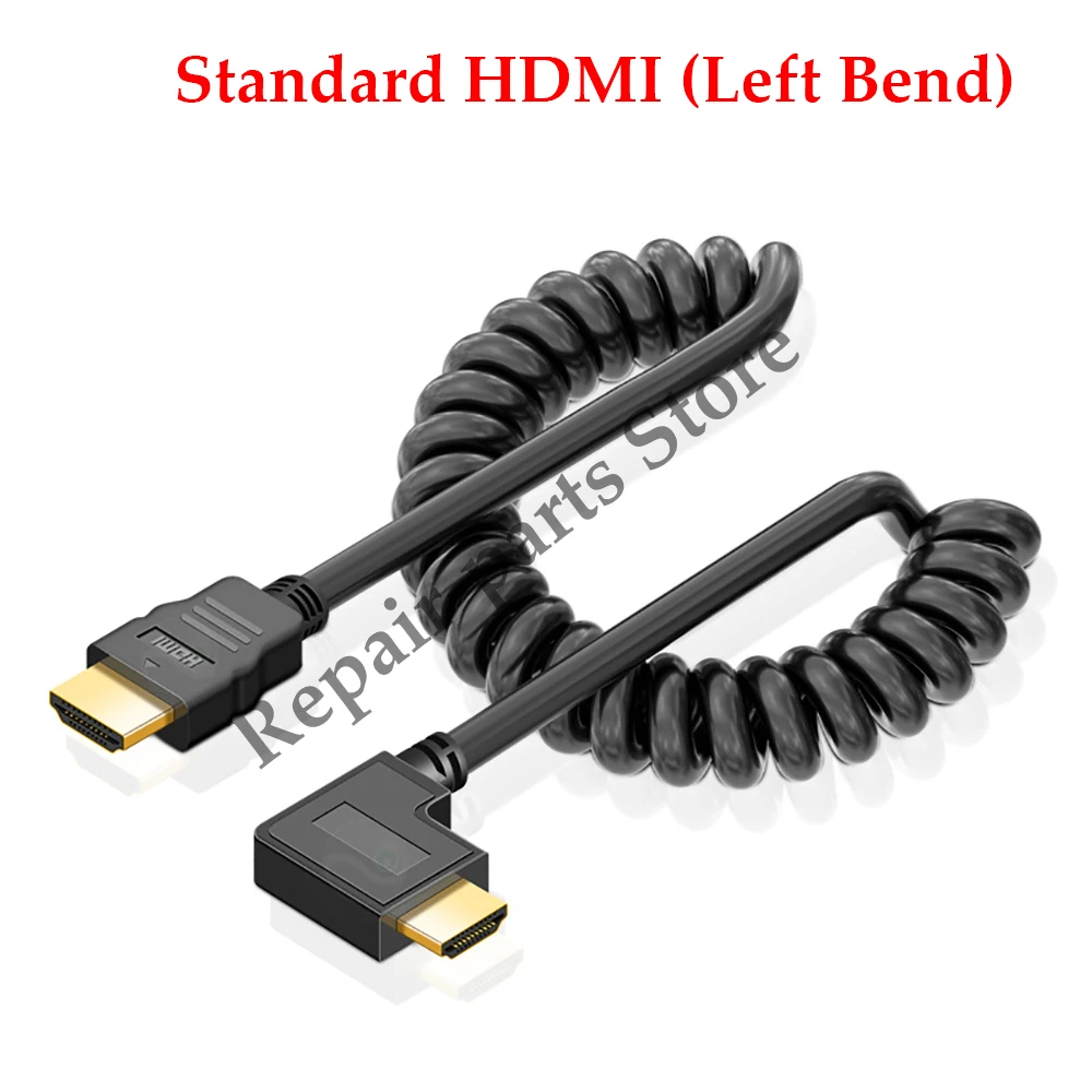 1 Uds cable HDMI a Mini HDMI, Cable Micro adaptador, Cable de resorte telescópico de codo HDMI, cámara SLR de alta definición 4k - imagen 4