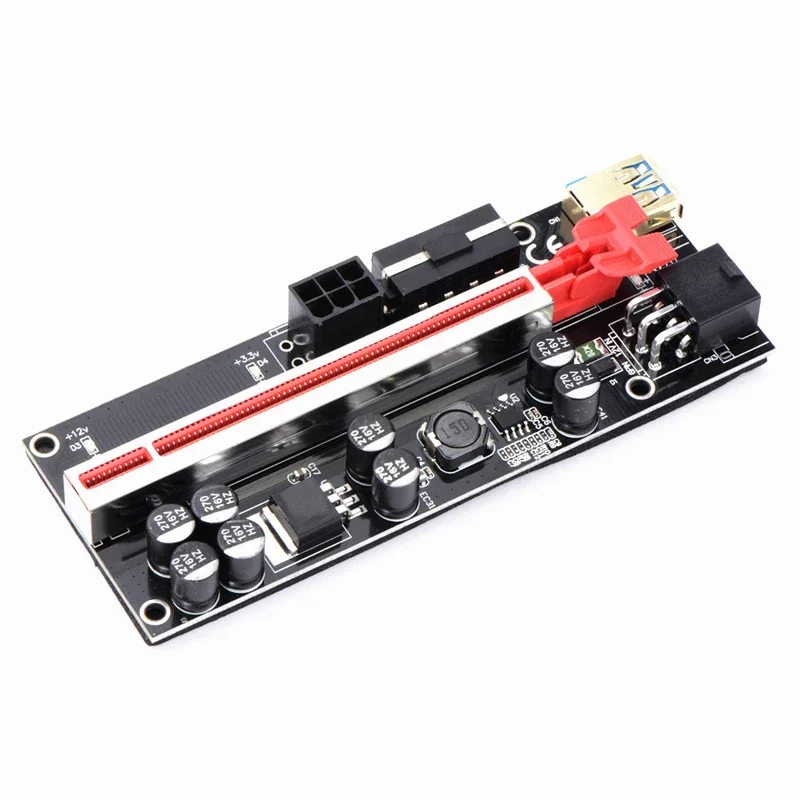 Nueva tarjeta elevadora PCI-E 009S Plus PCIE X1 a X16 VER009S Plus 4 pines 6 pines de alimentación para Cable USB 3,0 de 60CM tarjeta gráfica GPU Miner Mining - imagen 2