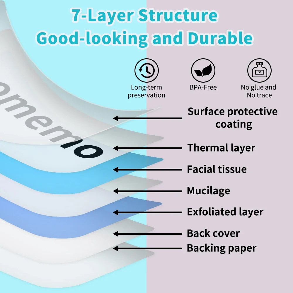 Rollo de papel adhesivo para impresora Phomemo Q30 D30, cinta de etiquetas transparente, 6/12/14/15mm, 3 rollos - imagen 5