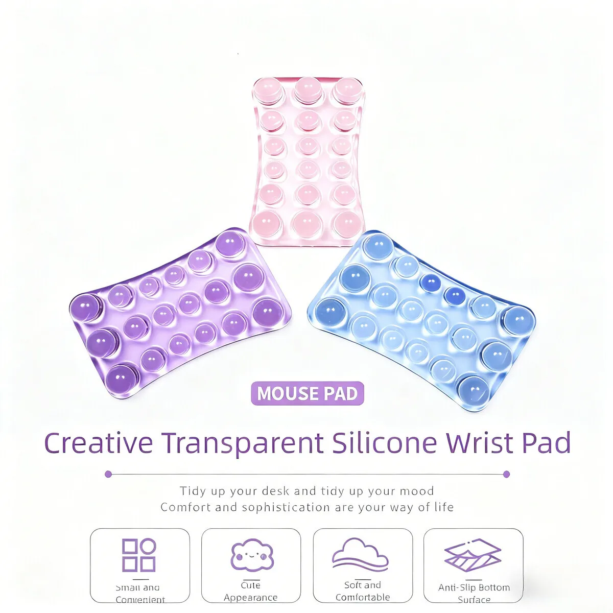 Alfombrilla de ratón ergonómica estilo gato negro Kawaii, espuma viscoelástica, soporte de rebote lento, alivio del dolor, reposamuñecas antideslizante para oficina - imagen 2