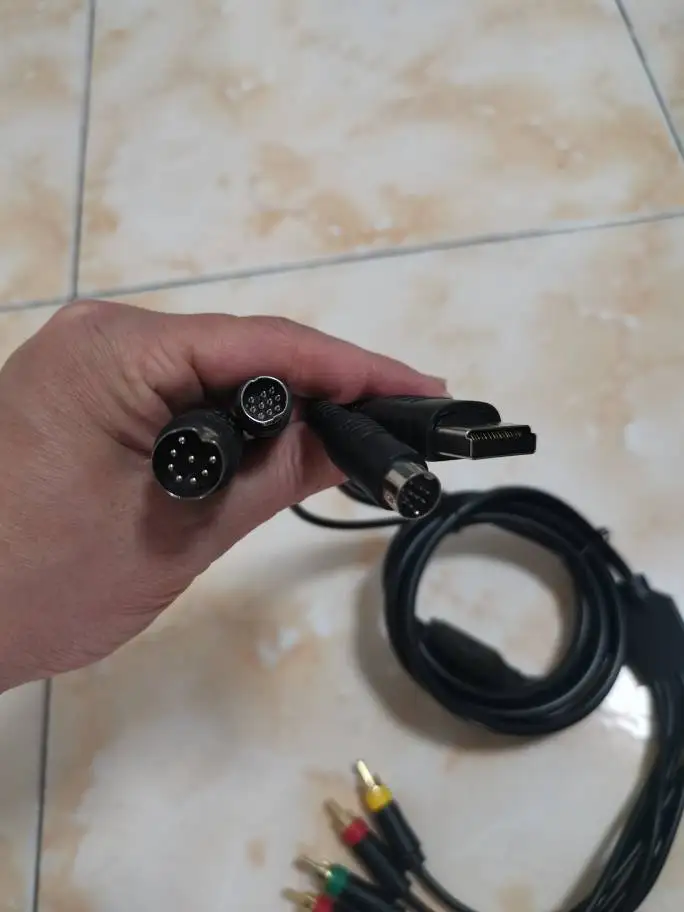 Cable compuesto 4 en 1 para MD1 2 para consola Saturn SS dreamcast DC, Cable de vídeo RCA para Sony PVM BVM NEC XM, sin componentes - imagen 2