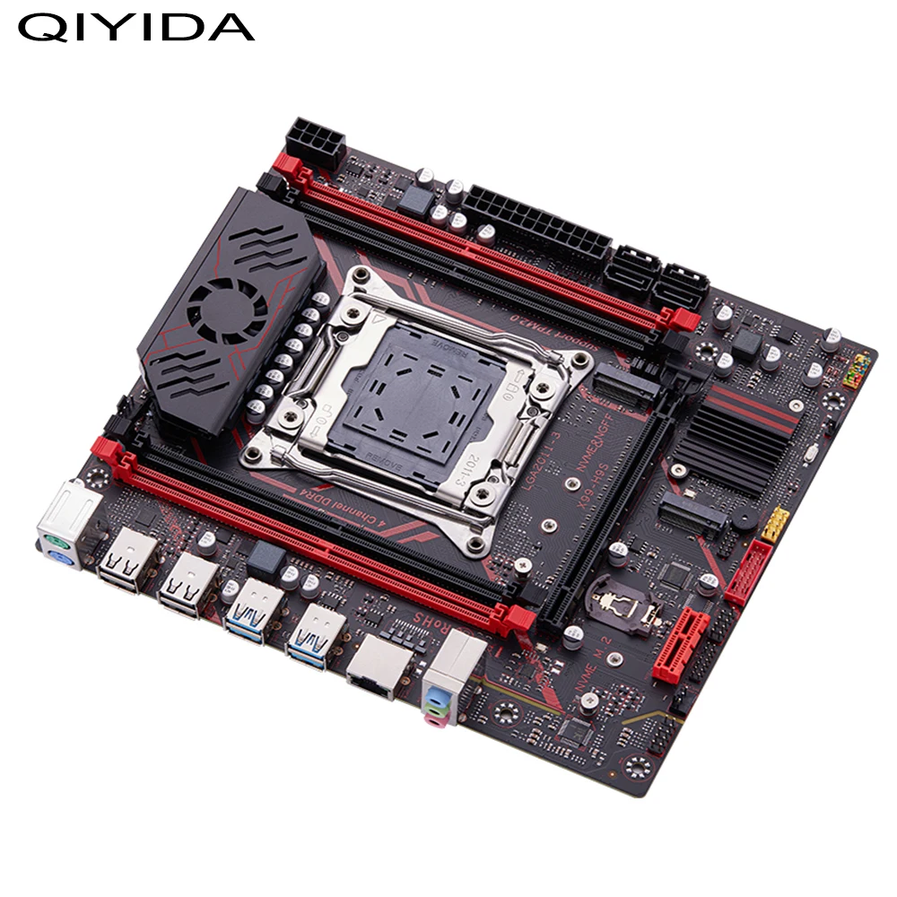 Kit de placa base Qiyida X99 LGA2011 3 Xeon E5 2680 V4 2*8GB 16GB DDR4 3200Mhz 4 canales NVME USB3.0 SATA3.0 interfaz TPM 2,0 - imagen 2