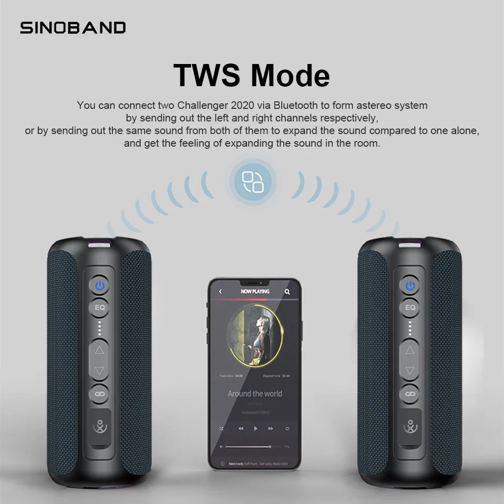 Altavoz Bluetooth de alta potencia de 50W XDobo Sinoband Challenger subwoofer portátil estéreo IPX7 altavoz Bluetooth inalámbrico impermeable - imagen 3