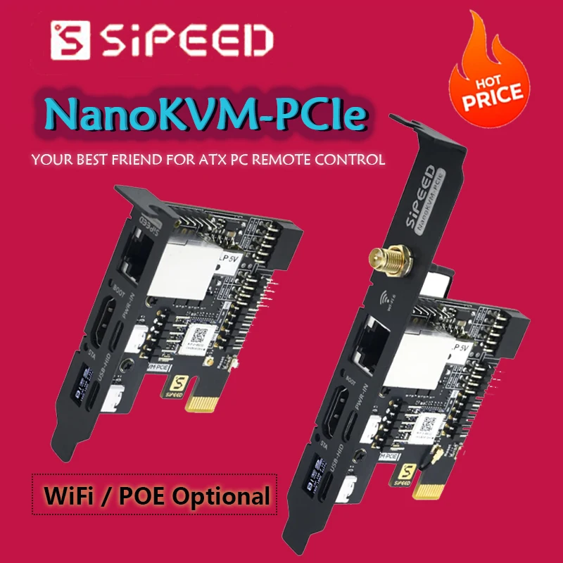 Sipeed NanoKVM-PCIe Mini Control Remoto PiKVM Servidor de Operación y Mantenimiento HDMI