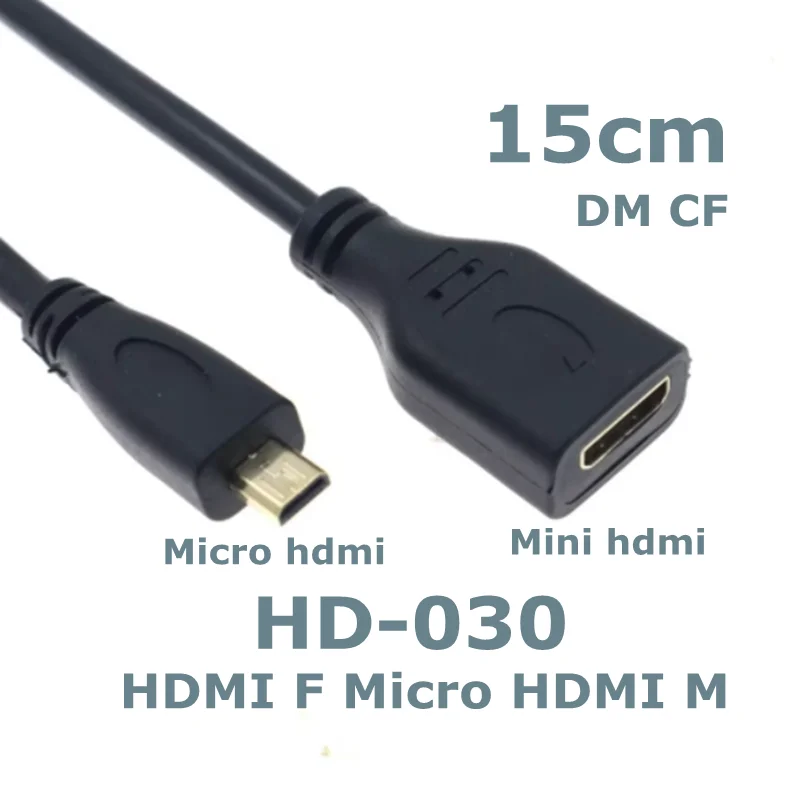 20 cm Micro Mini HDMI - compatible macho/hembra a cámara A/C/D macho/hembra, tableta, computadora, conexión de vídeo de TV Cable HD - imagen 5