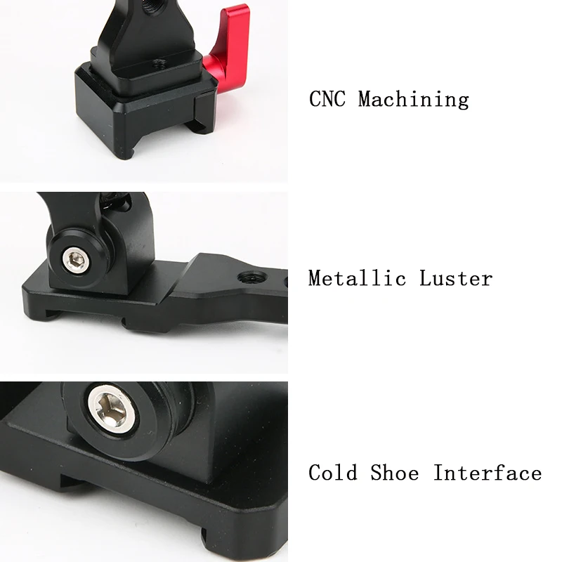 Soporte de Monitor de cámara para DJI RS4, RS3-mini, RS2, RS3, RS-3Pro, RSC2, accesorios estabilizadores de cardán con zapata fría de 1/4 3/8 hilos - imagen 3