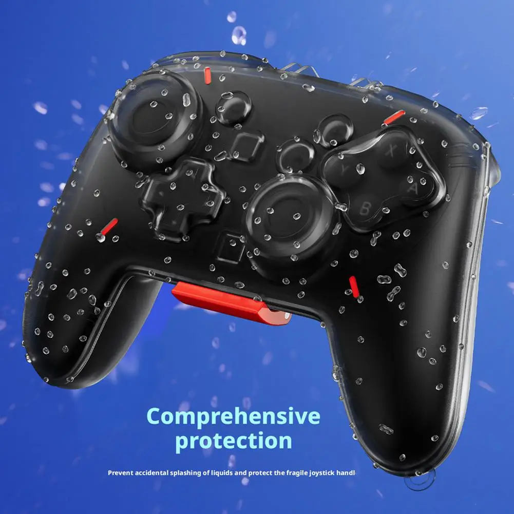 Cubierta protectora para controlador de juego para Switch 2 Pro, a prueba de golpes, antiarañazos, antideslizante, cubierta completa, carcasa dura de cristal transparente - imagen 4