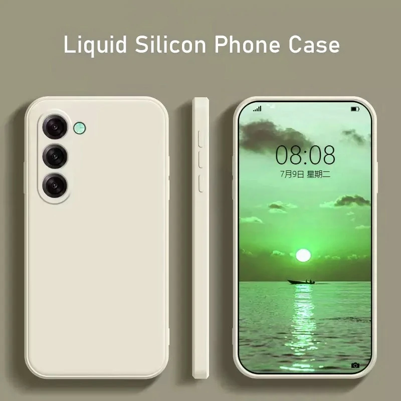 Funda de teléfono de silicona líquida para Samsung Galaxy A26 A36 A56 A35 A55 A06 A16 A 16 26 36 56 15 25 55 35 5G cubierta trasera a prueba de golpes