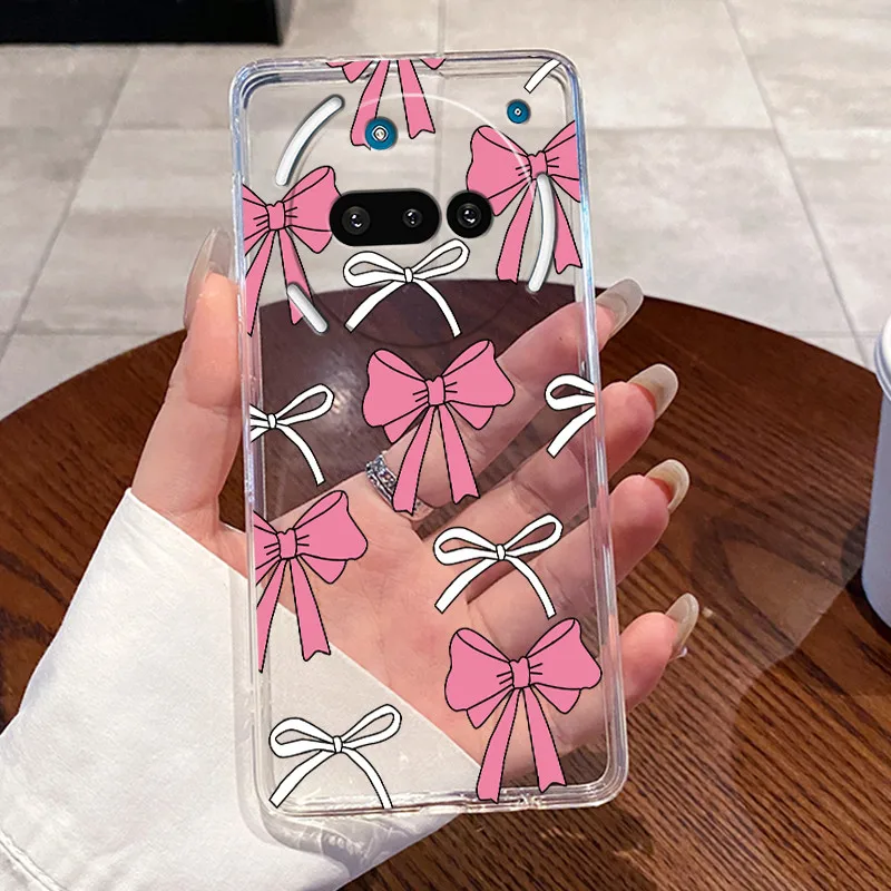 For Nothing Phone (3a) Funda transparente de lujo lindo conejo de amor divertido TPU funda de teléfono de silicona suave NothingPhone 3a Phone3a contraportada - imagen 4