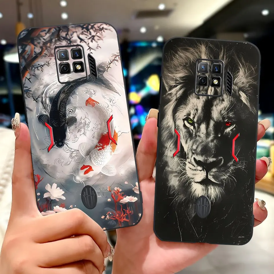 Para ZTE Nubia Red Magic 7 Pro funda Cool dibujos animados gato León dragón Animal suave silicona TPU cubierta para ZTE Nubia Red Magic7 7S Shell - imagen 3