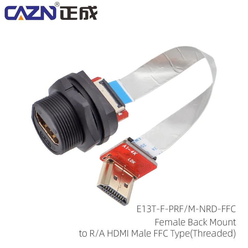 Receptáculo hembra de interfaz AV de tipo roscado con Cable FPC de 0,1 M y 0,2 M - imagen 3