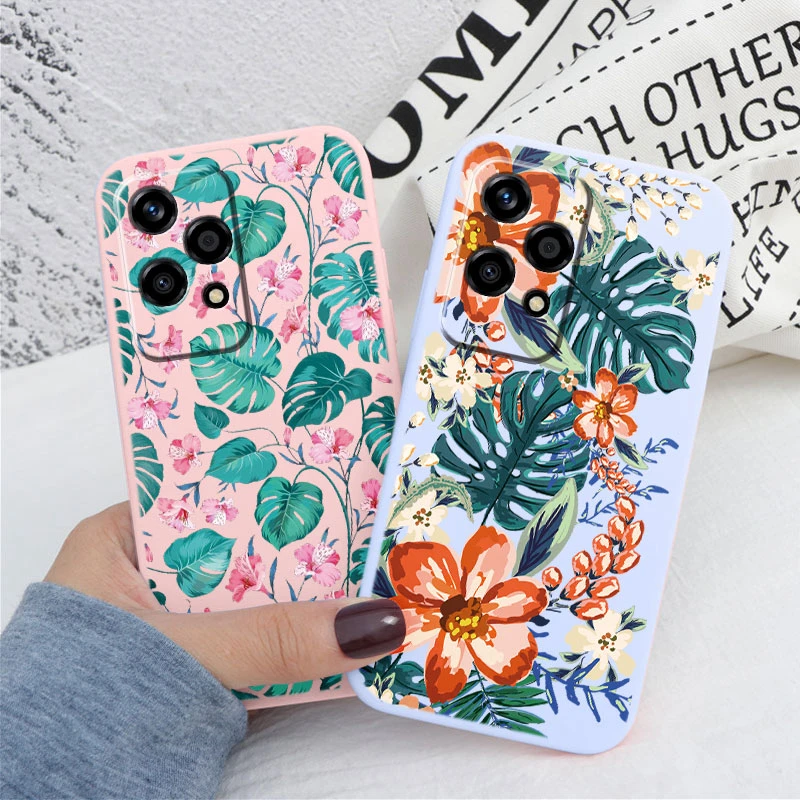 Funda de teléfono con flores coloridas para Honor 200 Lite, Fundas suaves de TPU, carcasa de mariposa de lujo para Honor 200 Honor200 90 Lite, bonita - imagen 4