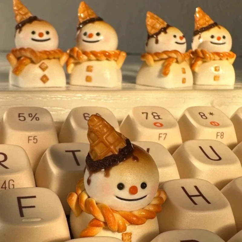 Teclas de dibujos animados de Anime, teclas personalizadas de resina, diseño Original, punto artesanal, PBT, tapa de llave DIY para juegos Crush80 Wooting - imagen 3