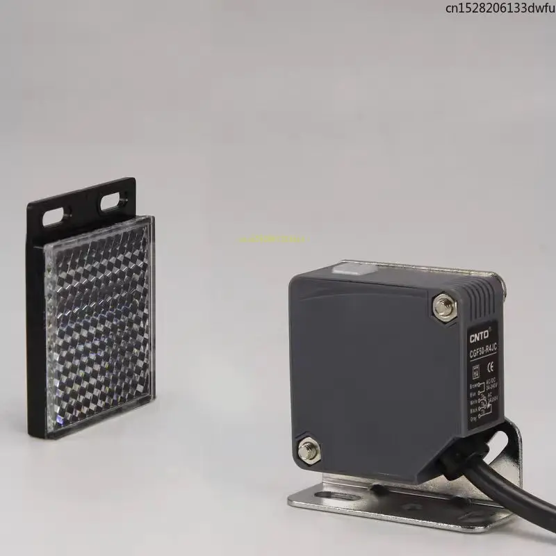 CNTD interruptor fotoeléctrico cuadrado de reflexión de espejo CGF50-R4JC Sensor M50 normalmente abierto + normalmente cerrado 24V - imagen 4