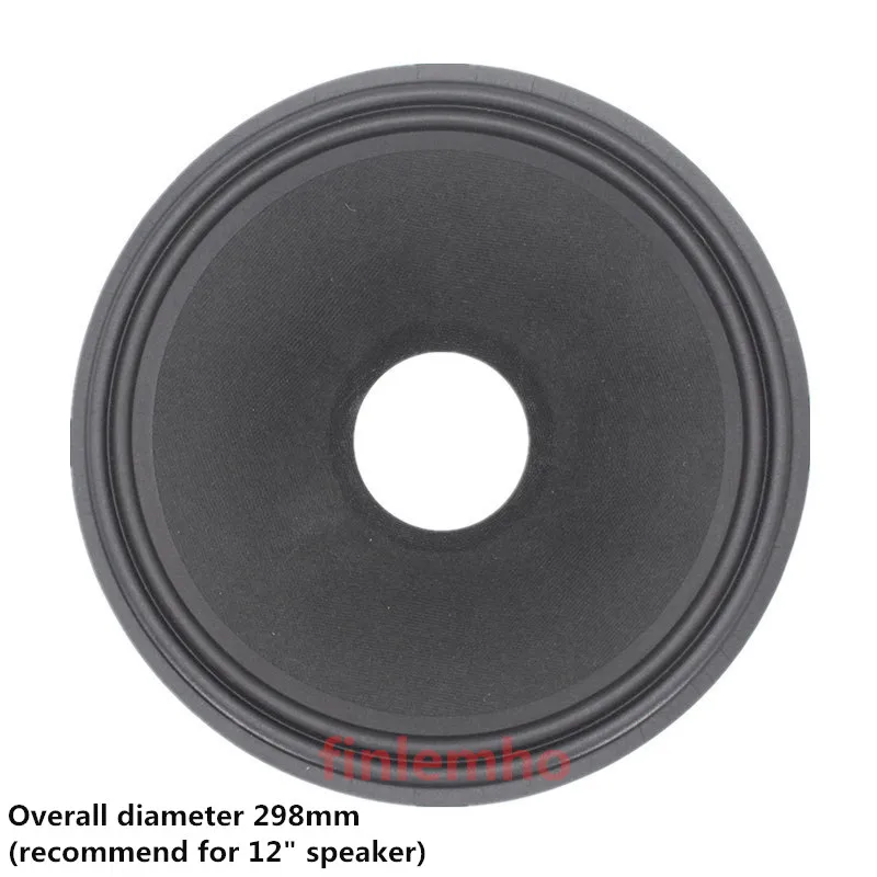 Cono de papel para altavoz Woofer, Kit de reparación envolvente de tela con forma de 12 "M/W, bobina de voz de 76/65mm para sistema DIY de estudio de cine en casa, 1 ud.