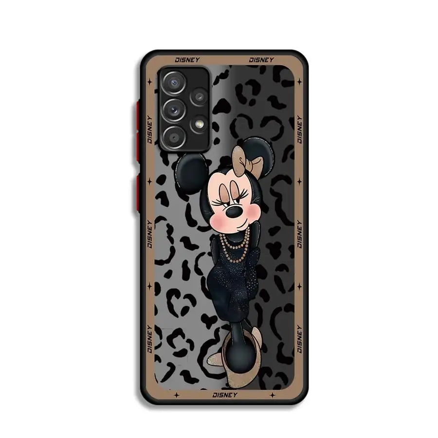 Funda de teléfono Disney Minnie Leopard para Samsung A12 A13 A14 A15 A22 A23 A32 A52 A72 4G 5G A25 A33 A34 A35 A53 A54 A55 A73 5G A24 4G - imagen 2