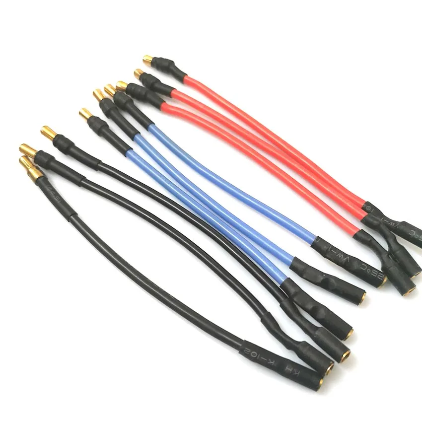 Cable de silicona para control remoto, controlador electrónico de velocidad, Motor ESC, 10/25cm, conector Banana de 3,5mm, cables de cableado, 5 unidades por juego - imagen 3