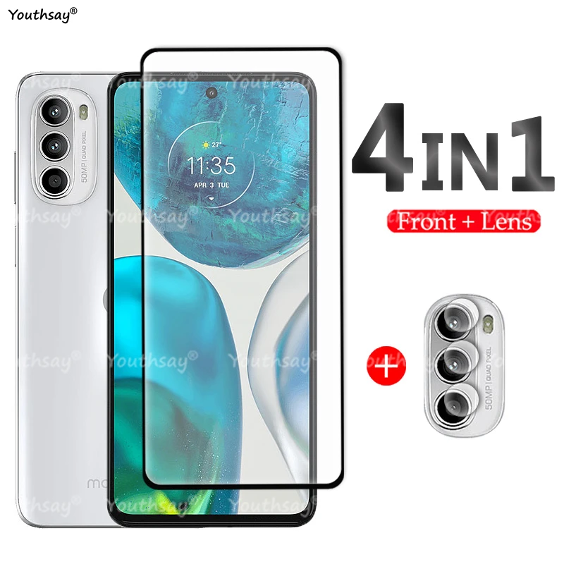 Para Motorola Moto G52 vidrio para Moto G62 5G G42 G52 G82 G72 G53 pantalla de vidrio templado Protector de cámara película Motorola G52 vidrio