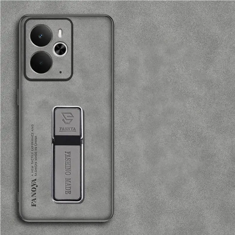 Funda de piel de oveja para Realme 15 15T 14 5G, funda para Realme 14 Pro Plus, funda de silicona mate de lujo con soporte para parachoques