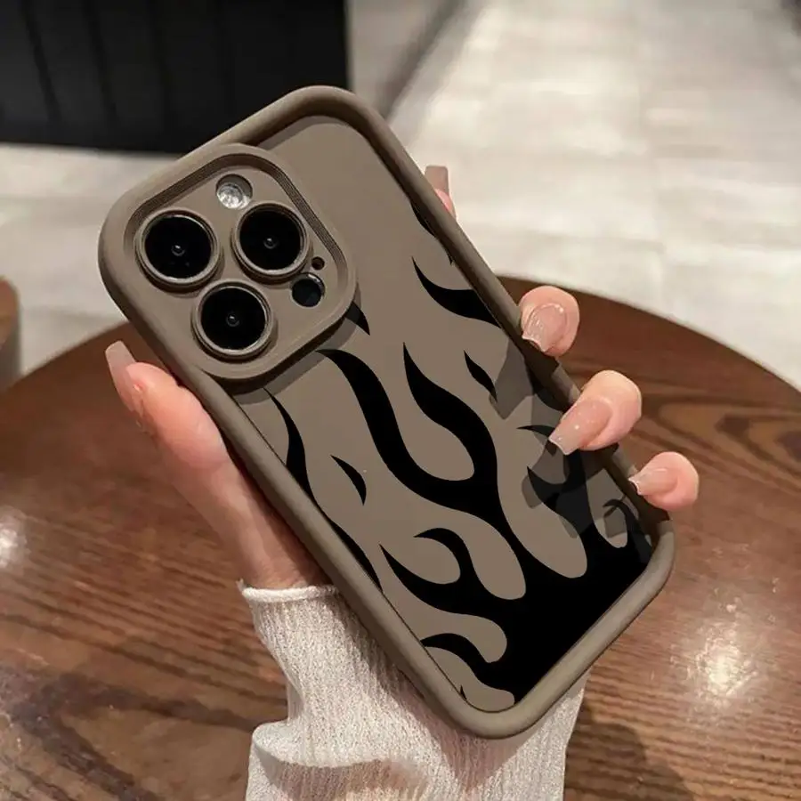Interesante funda suave para teléfono Fire para iPhone 14 XS XR 16 Plus 11Pro 12 Mini 13 Pro MAX 15 Plus 11 16e - imagen 4