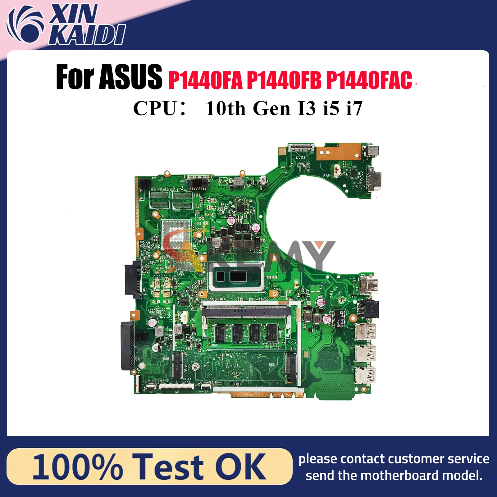 Placa base para ordenador portátil P1440FA para ASUS ProArt P1440FB P1440F P1440FAC P1440FA con placa base de 10. a generación I3 i5 i7 100% pruebas OK stk