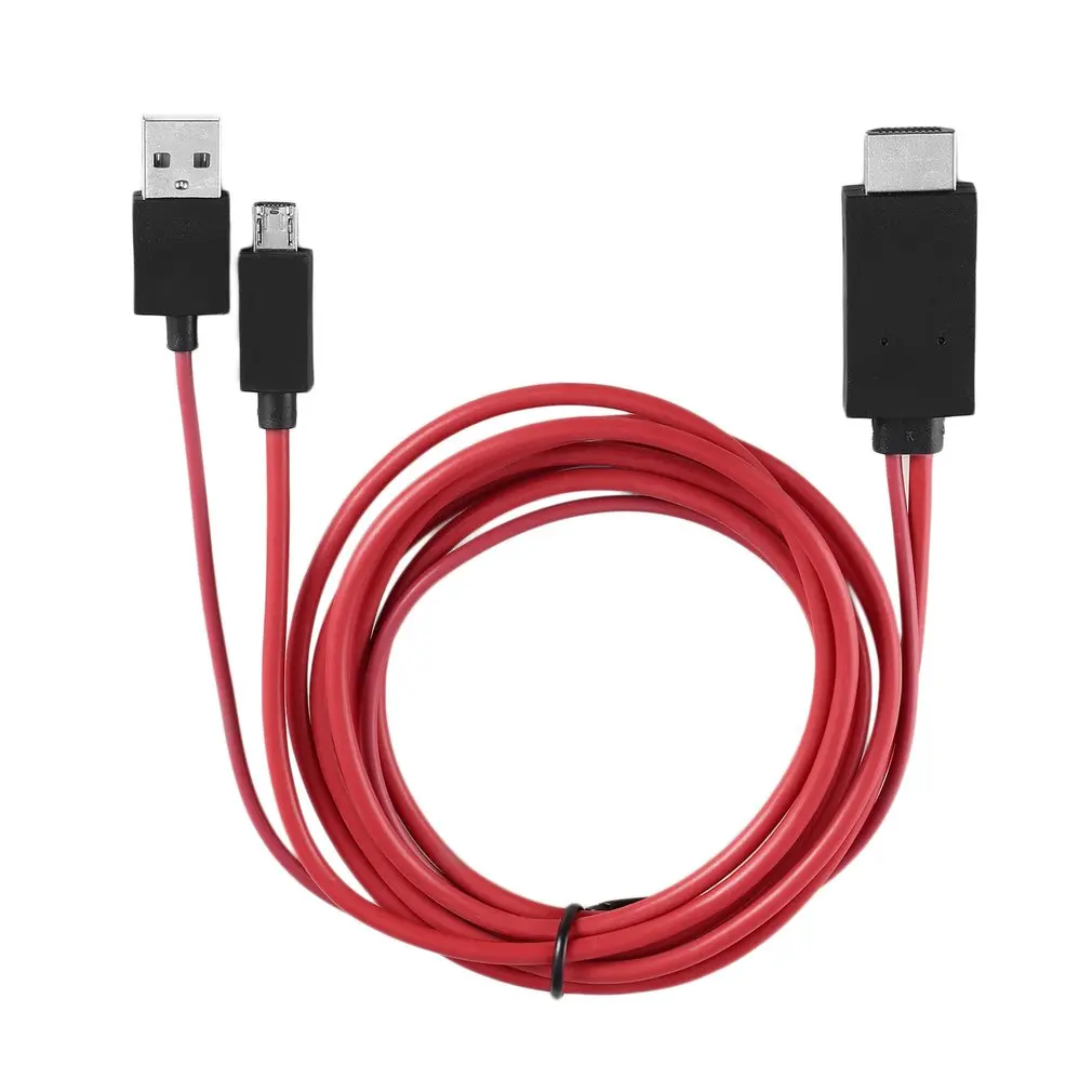 Adaptador de Cable compatible con Micro USB a HDMI, convertidor de 1080P MHL HDTV, Samsung, Huawei, Sony, HTC, triangulación de envíos