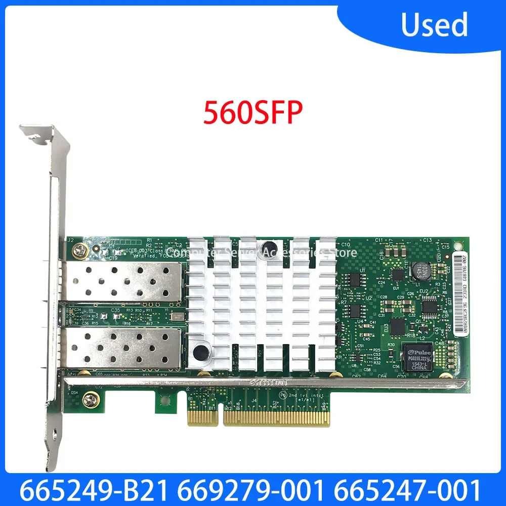 Adaptador de servidor Ethernet Original 560SFP 665249-B21 669279-001 665247-001, tarjeta de red, puertos, tarjetas Ethernet, 10GB, 2 puertos