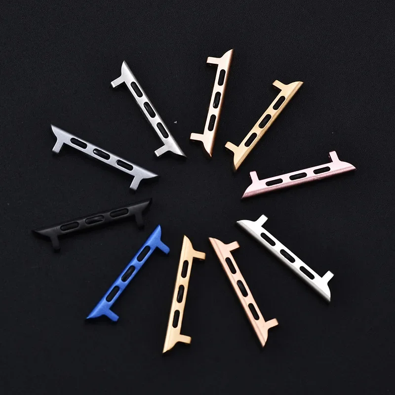 Conector de 2/4/6 Uds para Apple Watch band Series 9 8 7 6 5 SE 4 3 44/40mm 42mm 41mm 45mm adaptador de Metal Apple Watch Ultra 2 49mm