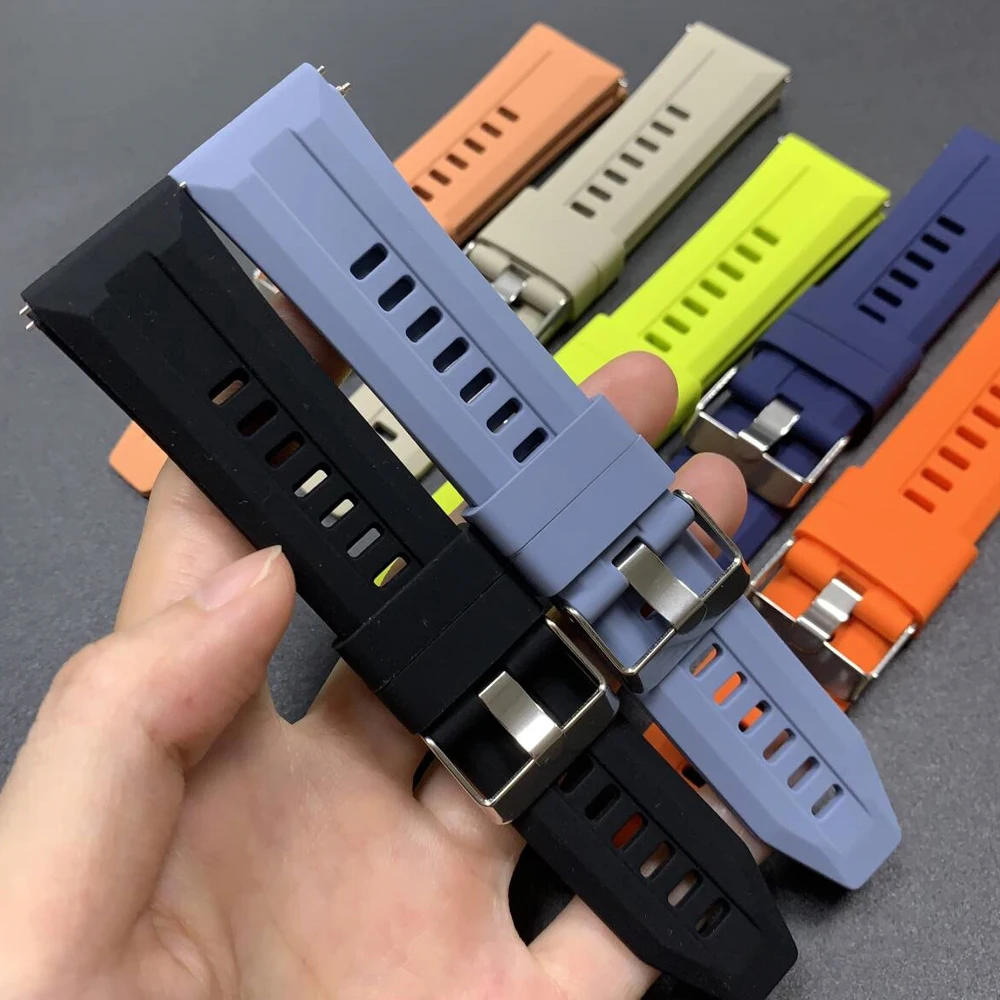 Correas de reloj deportivo de 22mm para Realme Watch 3 2 S Pro S2 correa de muñeca de silicona para Redmi Watch 5 Active/Lite reemplazo de pulsera - imagen 3