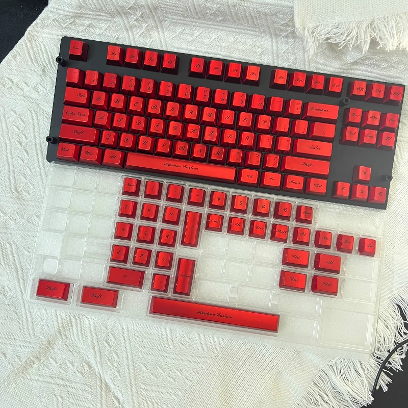 Sanmu Palace Flower Metal Keycap Electrophoretico Vino Rojo Recién lanzado Adecuado para Wooting 60/64/80 Rog 75K Personalización - imagen 5