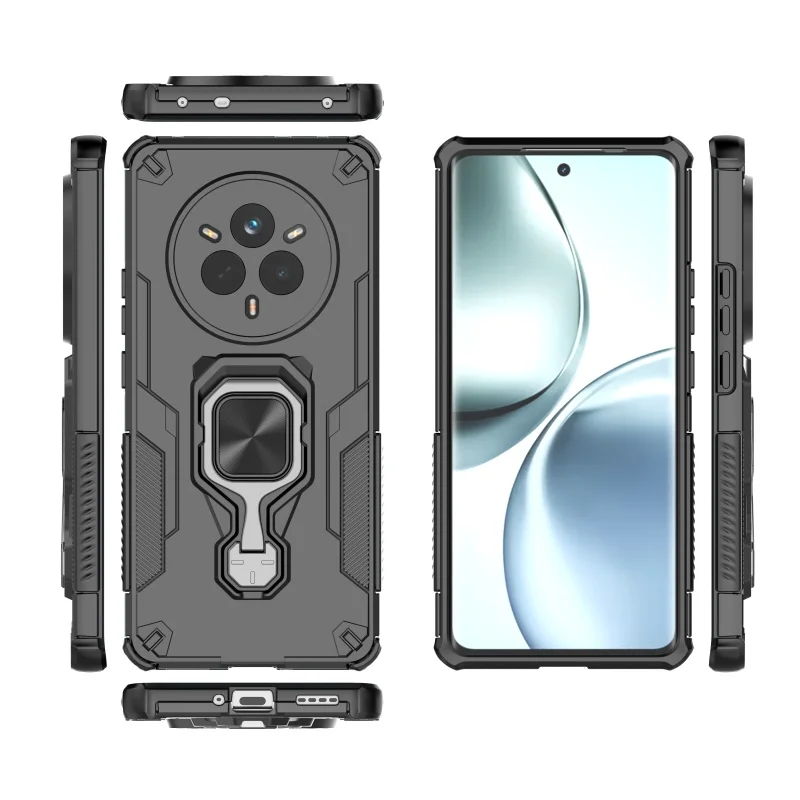 Para funda Realme 14 Pro funda OPPO Realme 14 Pro Capas lente protectora a prueba de golpes soporte de anillo magnético para Fundas Realme 14 Pro - imagen 3