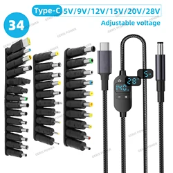 Cable USB-C a CC voltaje ajustable para portátil con clavija