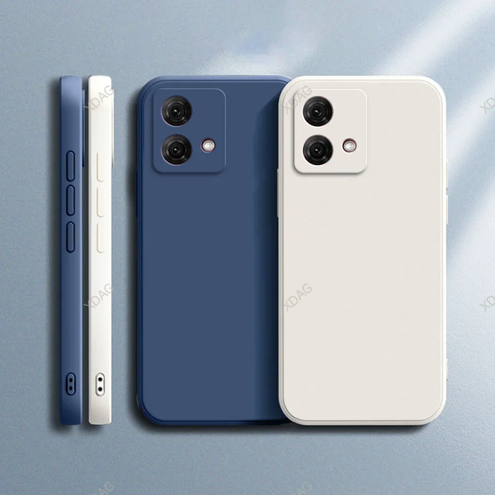 Funda de teléfono suave Original para Motorola Moto G84 5G 6,5 "XT2347 XT2347-1 XT2347-2 funda trasera clásica de lujo de silicona líquida cuadrada - imagen 2