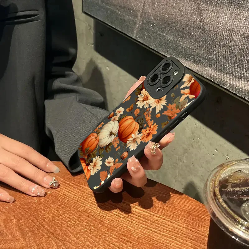 Maple Leaf Pumpkin Pattern Phone Case For iPhone 17 16 15 14 13 12 11 Pro Max 17 Air 16E XS X XR 7 8 Plus Shockproof Soft Cover - imagen 5