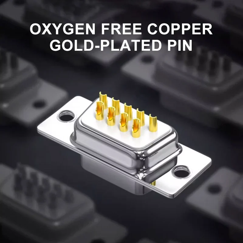 Conector macho hembra DB9 de Metal, Mini enchufe de puerto serie RS232, Pin sólido ultrafino de grado Industrial, enchufe de puerto COM 485 de 9 pines - imagen 2