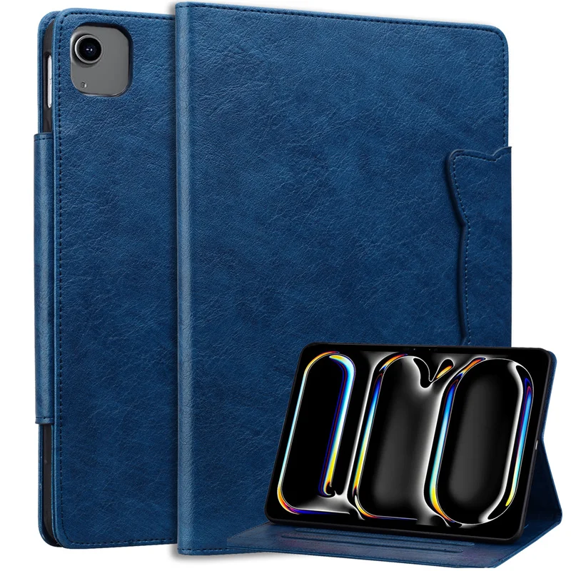 Funda de piel sintética con bolsillo para Apple iPad Air 11, 13, 2024, M2, Pro 11, 13 pulgadas, 2024, M4