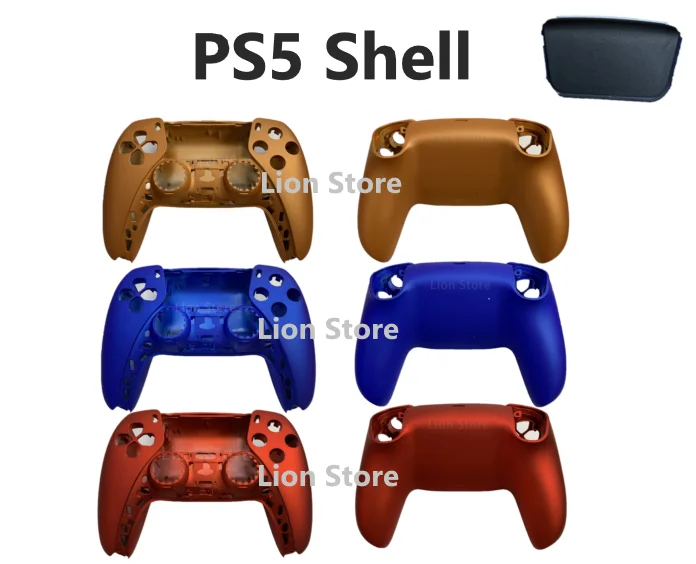 PS5 funda de calidad superior reemplazo respetuoso con la piel controlador PS5 DIY parte delantera + caja trasera + tira decorativa + panel táctil V1 4 unids/set