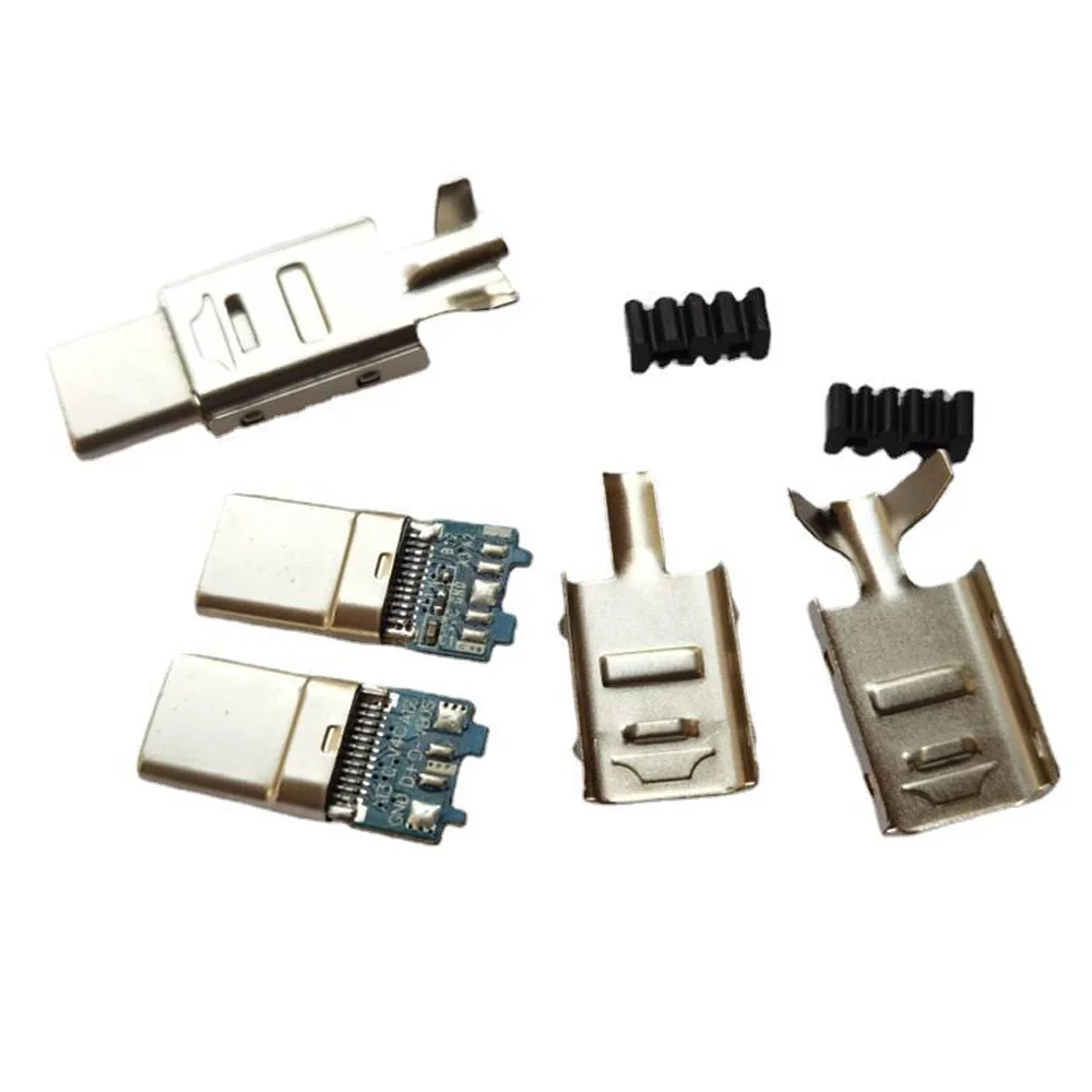 1/10set tipo C USB 3,1 9 pines enchufe macho adaptador de conector de soldadura con carcasa enchufes de carga tipo C Cable de datos reparación de accesorios - imagen 3