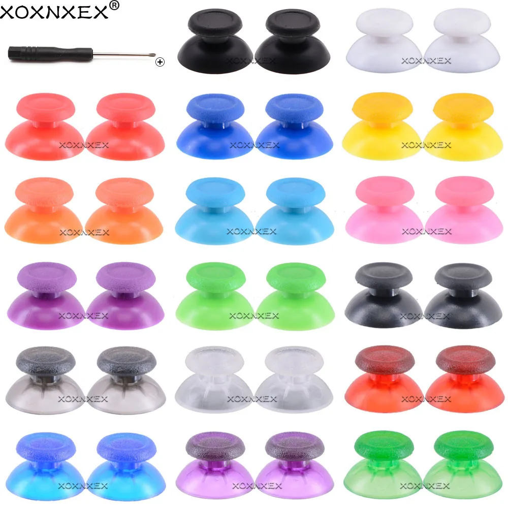 1 Juego de palancas de mando para PS4, palancas de pulgar analógicas, tapas de setas + destornillador para Sony PS4/PS4 Slim/PS4pro