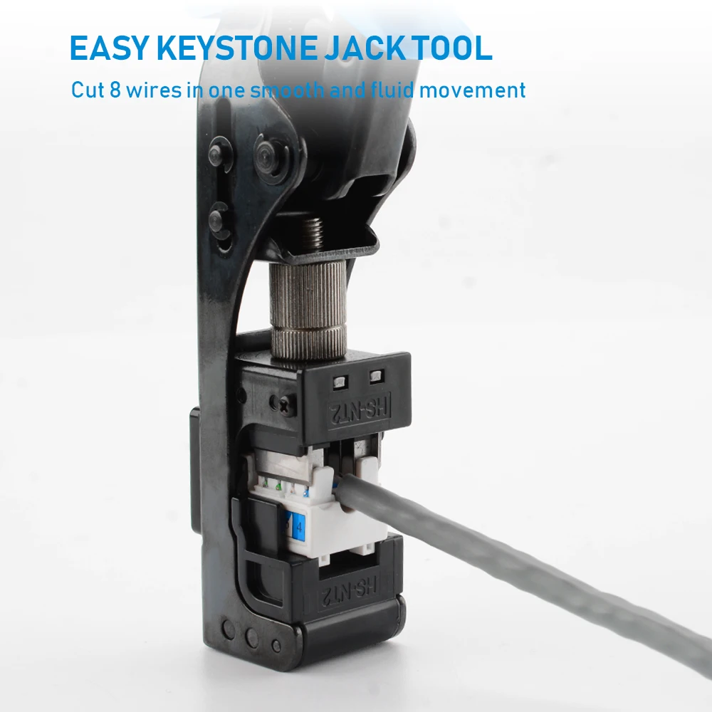 Alicates Keystone Jack RJ45 cat5 cat5e cat6, herramienta de terminación de 90 grados - imagen 4