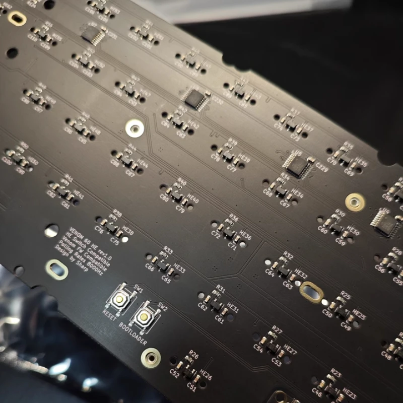 Geonworks Venom 60 HE teclado con interruptor magnético PCB 6.25U/7U espacio personalizado PCB para teclado mecánico para juegos GH60 Tofu60 Holy60 - imagen 3