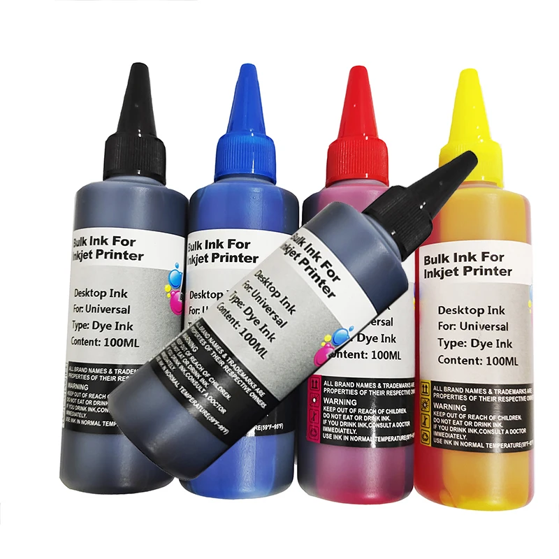 Kit de recarga de tinta Universal de 100ML para impresora Epson, Canon, HP, Brother, CISS