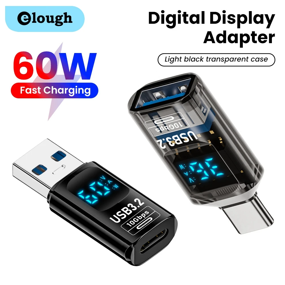 Adaptador de pantalla Digital USB 3,2, Otg USB tipo C, Adaptador de carga rápida, conector USB macho a USB hembra de 10Gbps para PC y portátil